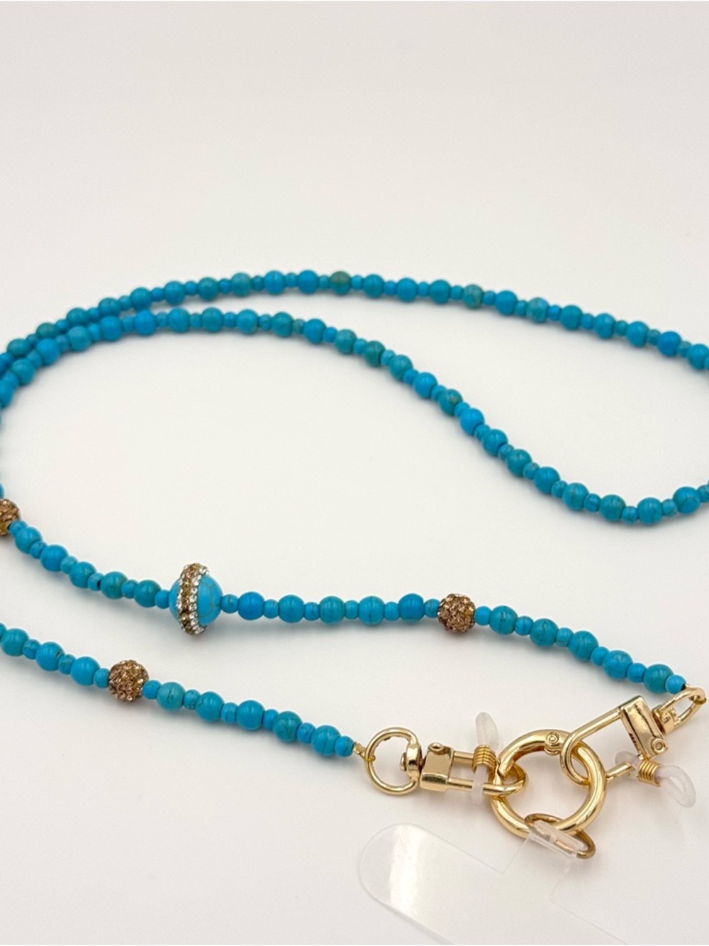 Turquoise Bead Universal Phone Lanyard Cell Phone Chain Crossbody lents holder